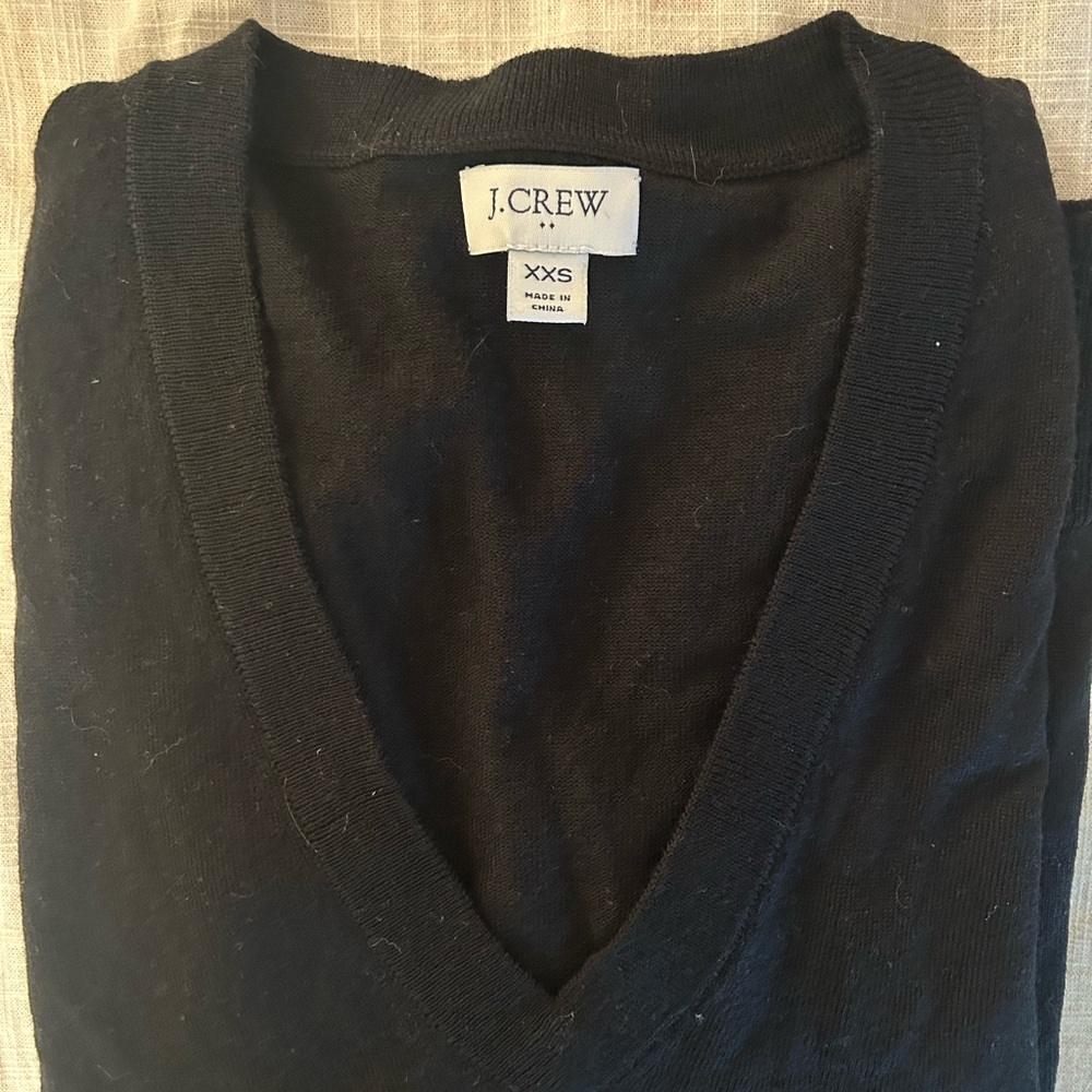 J. Crew Women's Black V-Neck Sweater